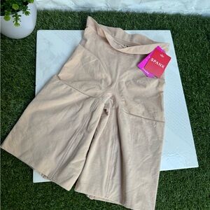 SPANX Power Series Mid Thigh Shorts soft nude size M new with tags $48